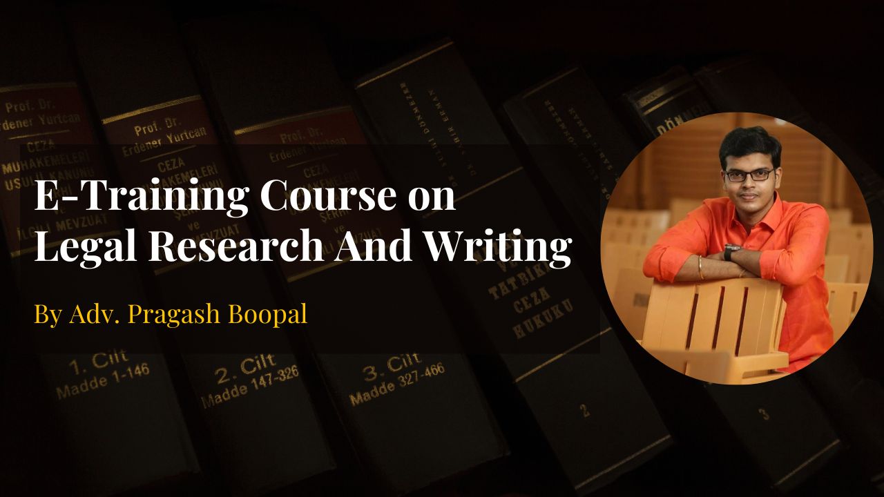 E-Training Course on Legal Research and Writing